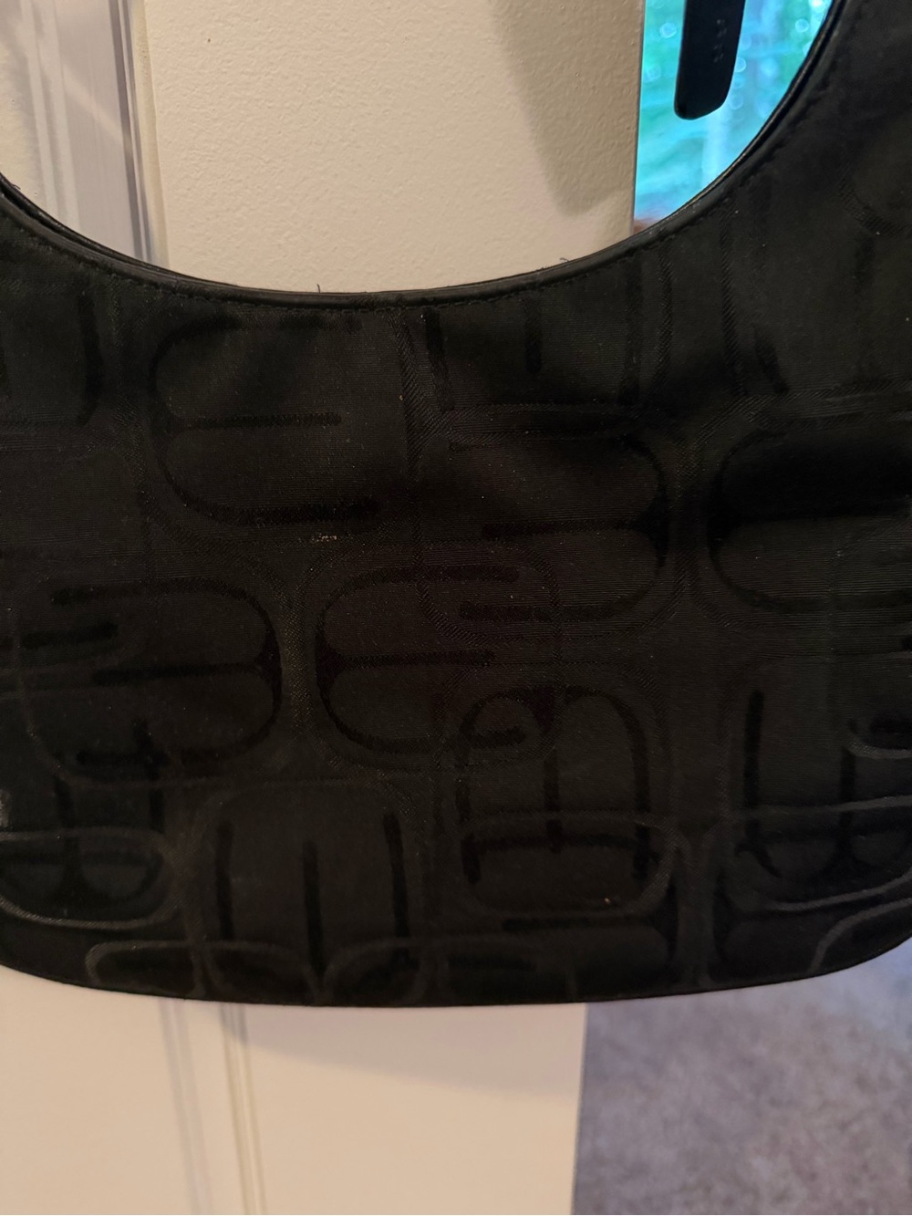 Express Black Shoulder Bag with Logo Jacquard - Picture 2 of 5